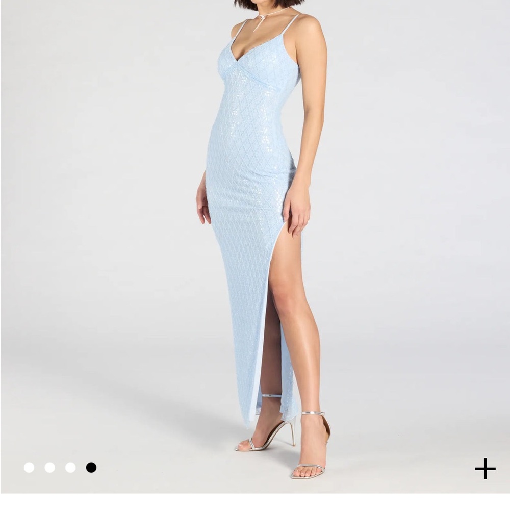 Windsor Light Blue Sequin Maxi Dress